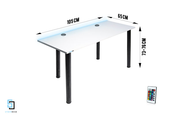 SyberDesk Gaming Desk LED Pro Small Wayfair